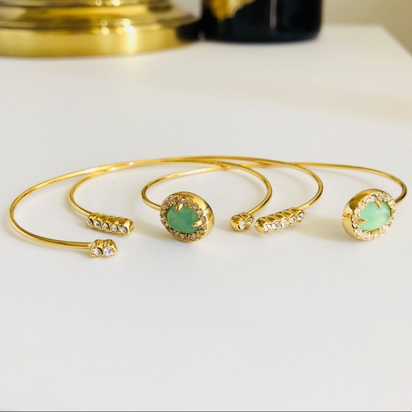 Jewelry - Turquoise and Gold Bracelet Set